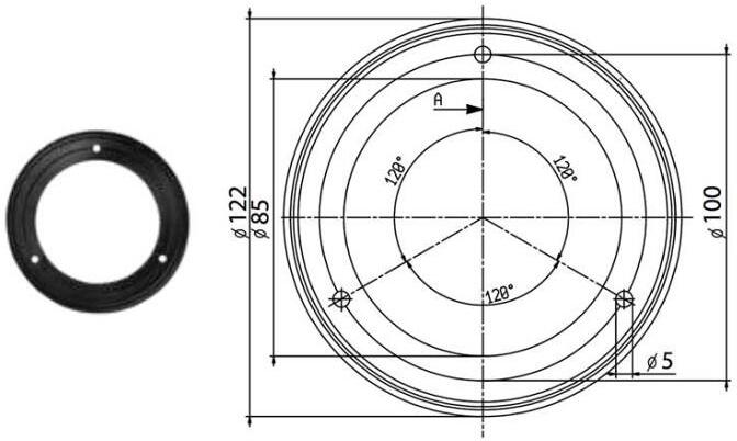 Gummidichtung Zadi für 123x84mm Filter schwarz