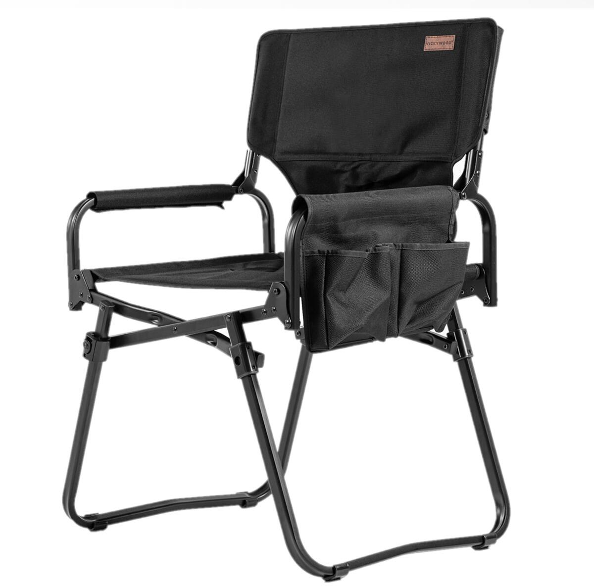 Vickywood Direktor Camping Stuhl, schwarz