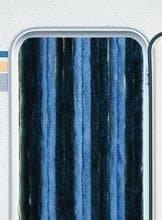 Arisol Chenille Flauschvorhang, 70x205 cm, hellblau-dunkelblau, ideal für Caravans