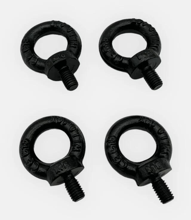 Horntools ExRoof Ringschrauben für Dachträger , 4er-Pack, schwarz