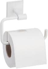 Wenko Turbo-Loc Toilettenpapierhalter Mod. Ovaro White matt, o. Deckel, aus Edelstahl