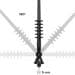 Alca Universal Fiberglas Antenne, 80cm, schwarz