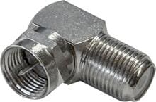 Megasat F-Stecker auf F-Buchse 90 Grad, silber