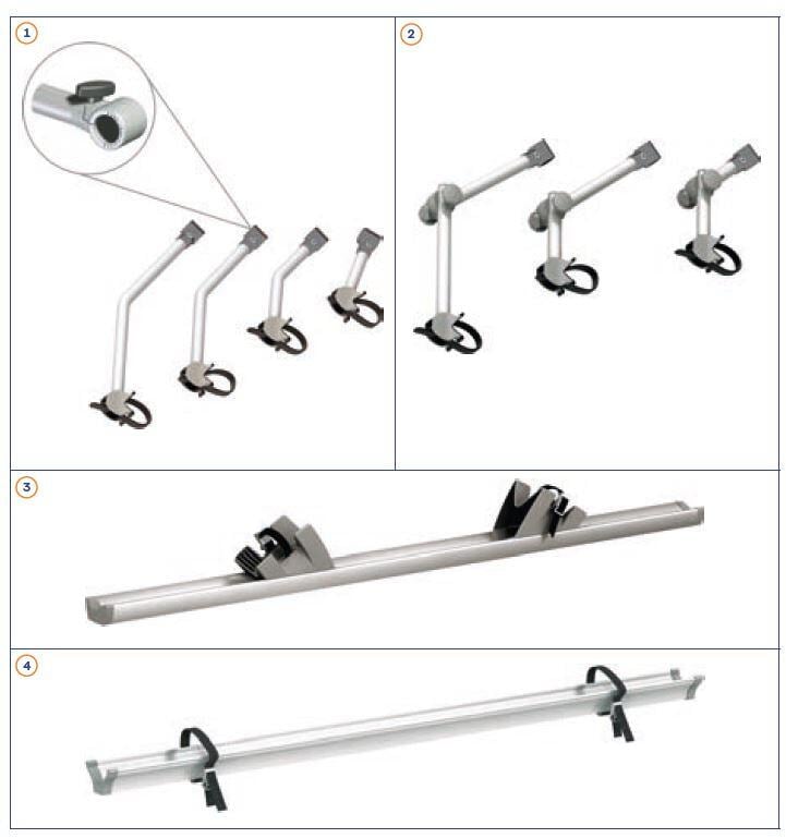 Ersatzschiene mit Radschalen - Euro-Carry Ersatzteil Nr. 119764 - schwarz