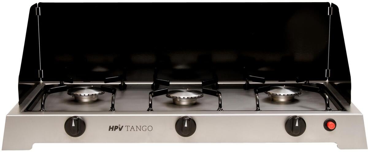 HPV Tango Gaskocher, 3-flammig, Edelstahl, 50mbar