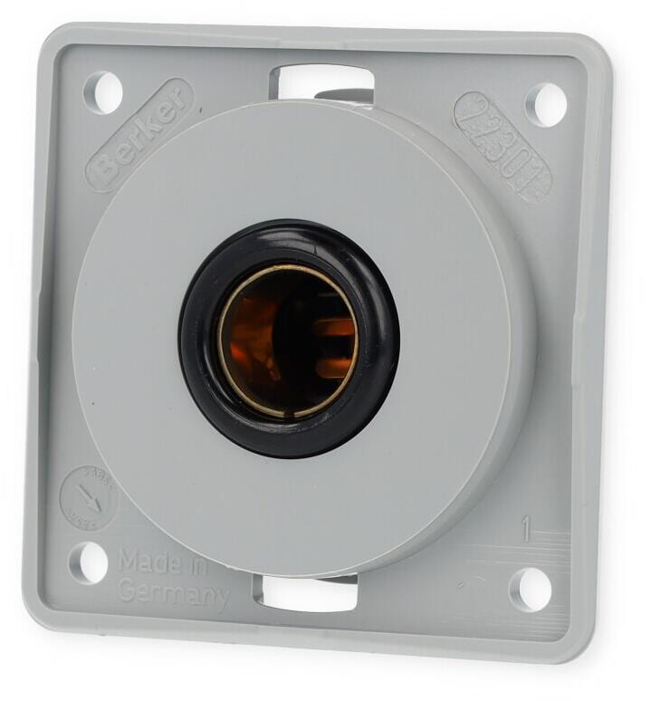 Berker Integro Flow/Pure Steckdose, 12V, grau