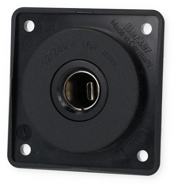 Berker Integro Flow/Pure Steckdose, 12V, schwarz