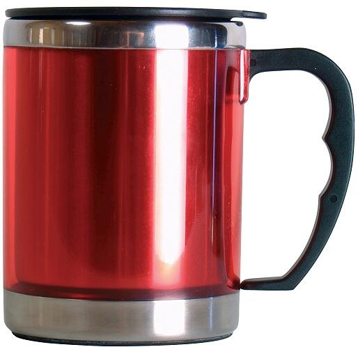 BasicNature Mug Thermobecher, Edelstahl, 0,42L, feuerrot