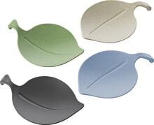 Koziol Leaf-On Schale 4er Set, sand/grau/grün/blau