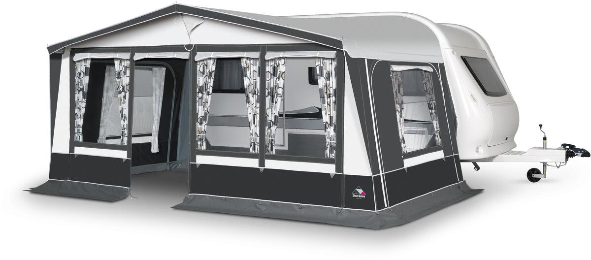 Dorema Bergamo De Luxe Vorzelt, (Gr.8), 825-850cm, 28mm Stahl-Gestänge