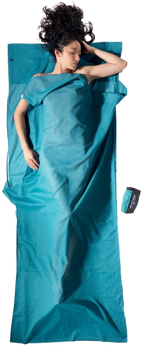 Cocoon Insektenschutz-Reiseschlafsack, ägyptische Baumwolle, 210cm, lagunenblau