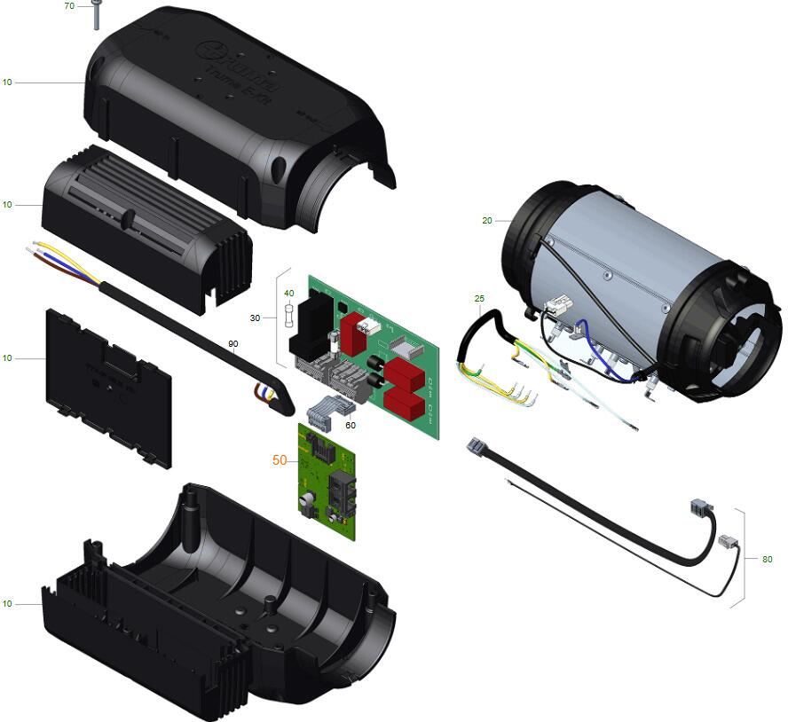 Elektrik-E-Kit - Truma Ersatzteil Nr. 39050-00324 - passend für Vario Heat eco