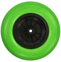 PU-Reifen mit Kunststoff-Felge, 16", 4.00-8, grün