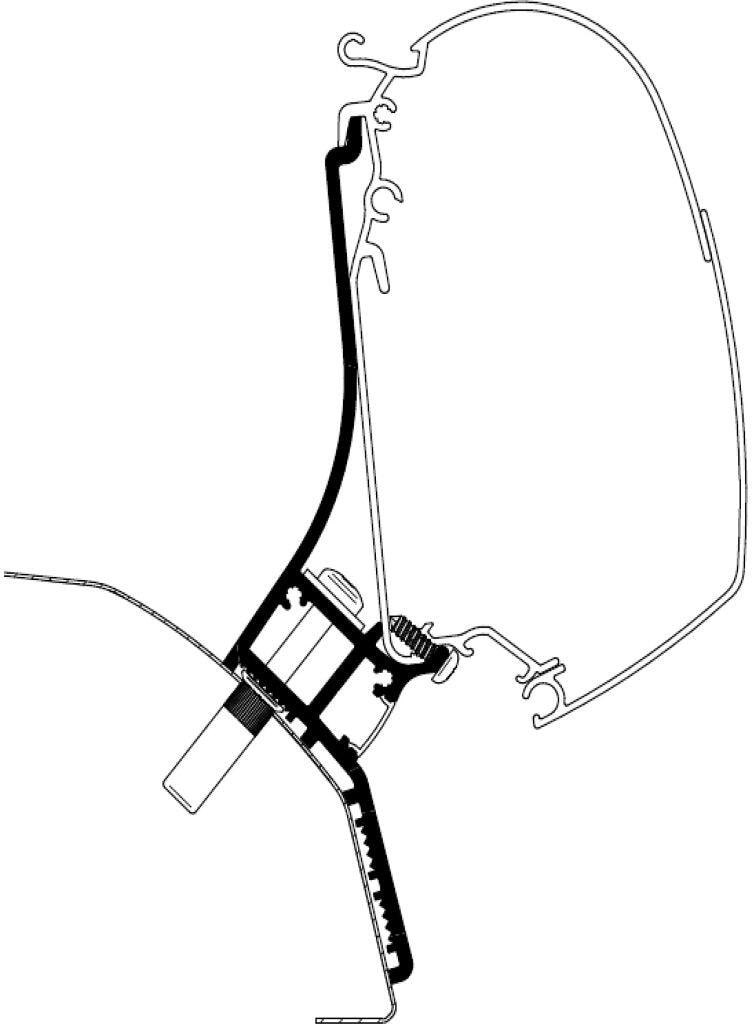 Thule Omnistor 5200 Adapter für Fiat Ducato (H2) ab Bj. 07/2006, 375cm