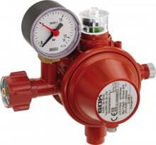 GOK Gasdruckregler 1,5kg/h, 50mbar, Indoor, mit Manometer u. SBS