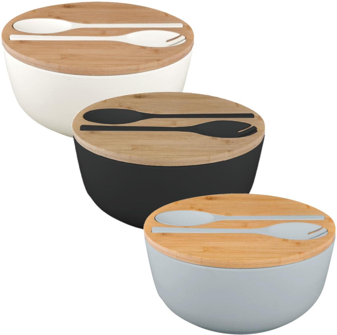Brunner Salatschüssel mit Besteck, Ø25cm bei Camping Wagner Campingzubehör