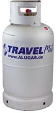 ALUGAS Travel Mate Gastankflasche, 27,2 Liter, 80% Multiventil
