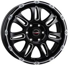 BORBET CW8 Alufelge, 8 x 18", für Mercedes-Benz Sprinter / VW Crafter bis Bj. 2017, black rim window polished matt