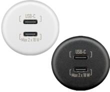 wentronic USB-C Dualer Einbaucharger, 2x18W