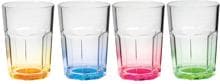 Brunner Octoglass Color Trinkglas, 280ml, 4er Set