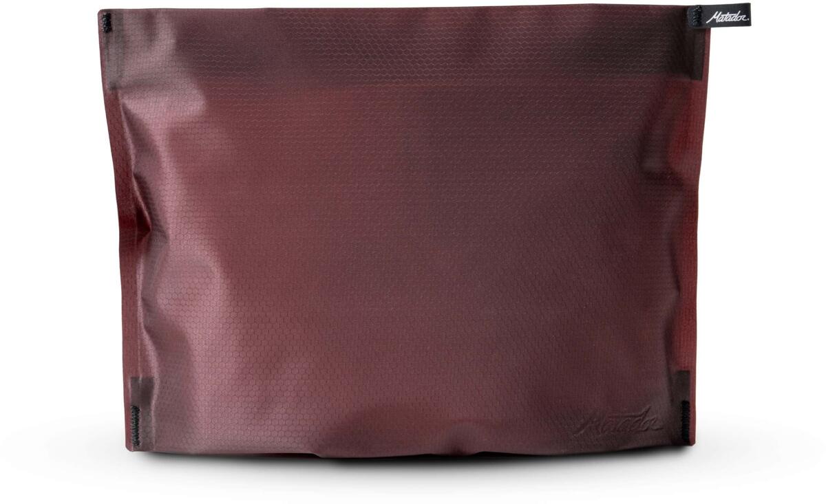 Matador FlatPak Zipper Kulturbeutel, platzsarend, ultraleicht, weinrot