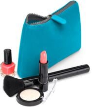 Joie Kosmetiktasche klein, Silikon, Grau/Türkis