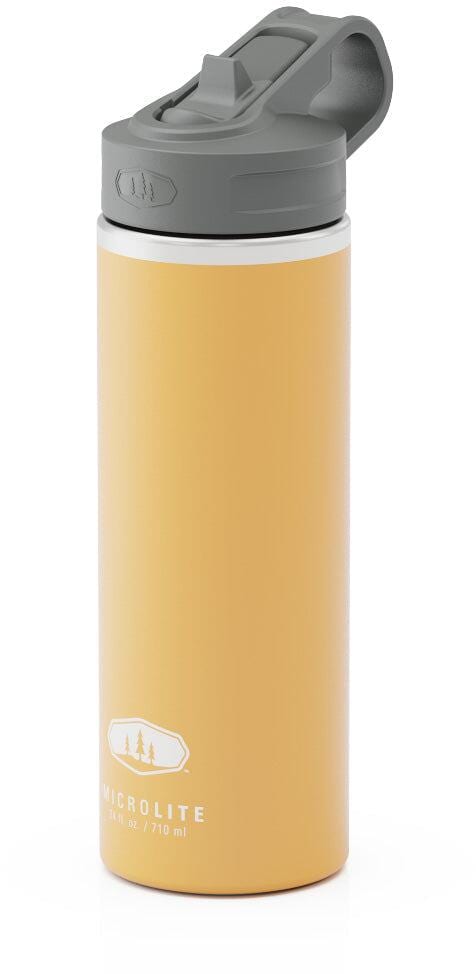 GSI Outdoors 710 Microlite Bottle Straw Isolierflasche, 710ml, mineralgelb