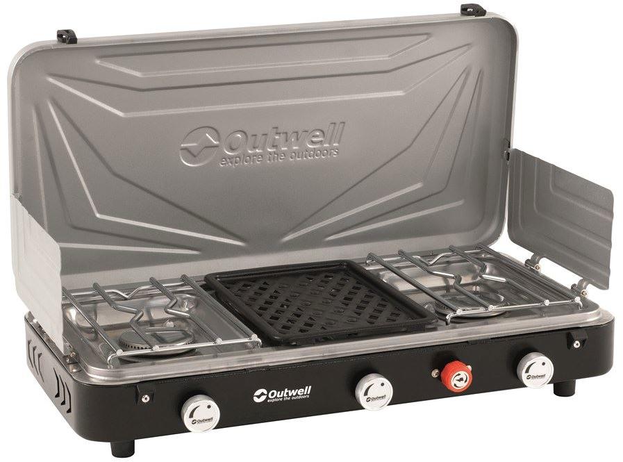 Outwell Rukutu Stove Gaskocher mit Grillfunktion, 2-flammig, grau bei  Camping Wagner Campingzubehör
