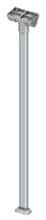 Klapptischfuß, oben abklappbar, Höhe 72cm, silber