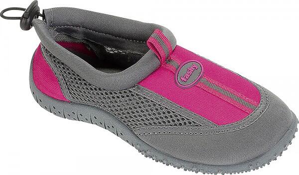 Fashy Guamo Kinder Badeschuhe, Gr. 21, grau/pink