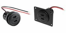 Pro Car Power USB-C Doppelsteckdose PD/QC, ohne LED, 12/24 V, 2 x 30 W