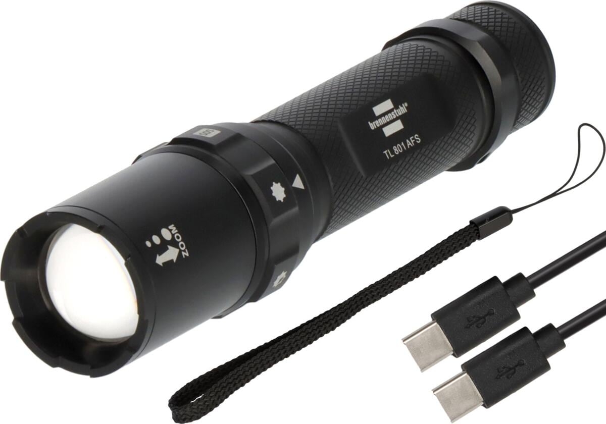 Brennenstuhl TL 801 AFS Akku LED Taschenlampe LuxPremium, Fokus/Selektor, 800lm, IP44