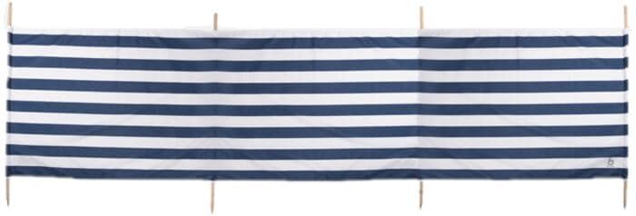 Bo-Camp Strand Windschutz, 350x90cm, blau/weiß