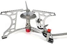 Origin Outdoors Steady Gaskocher, Piezozündung, gummierte Standfüße, 3200 W