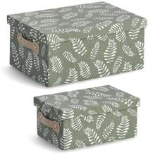Zeller Leaves Aufbewahrungsbox, Baumwolle/Polyester