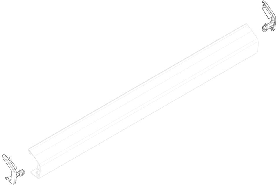 Dometic Frontblenden-Endkappe anthrazit, rechts für PR2000