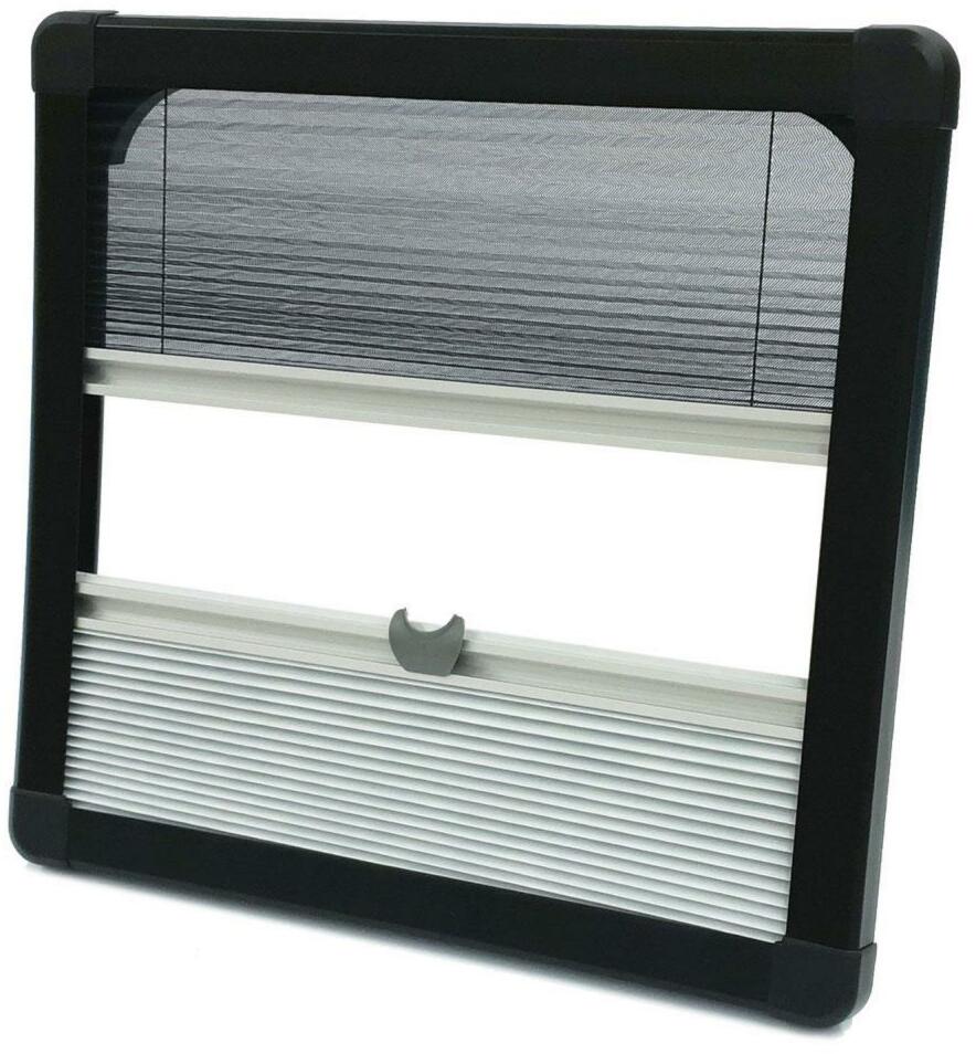Horrex Curved Duo Plissee, 524x534mm, schwarz