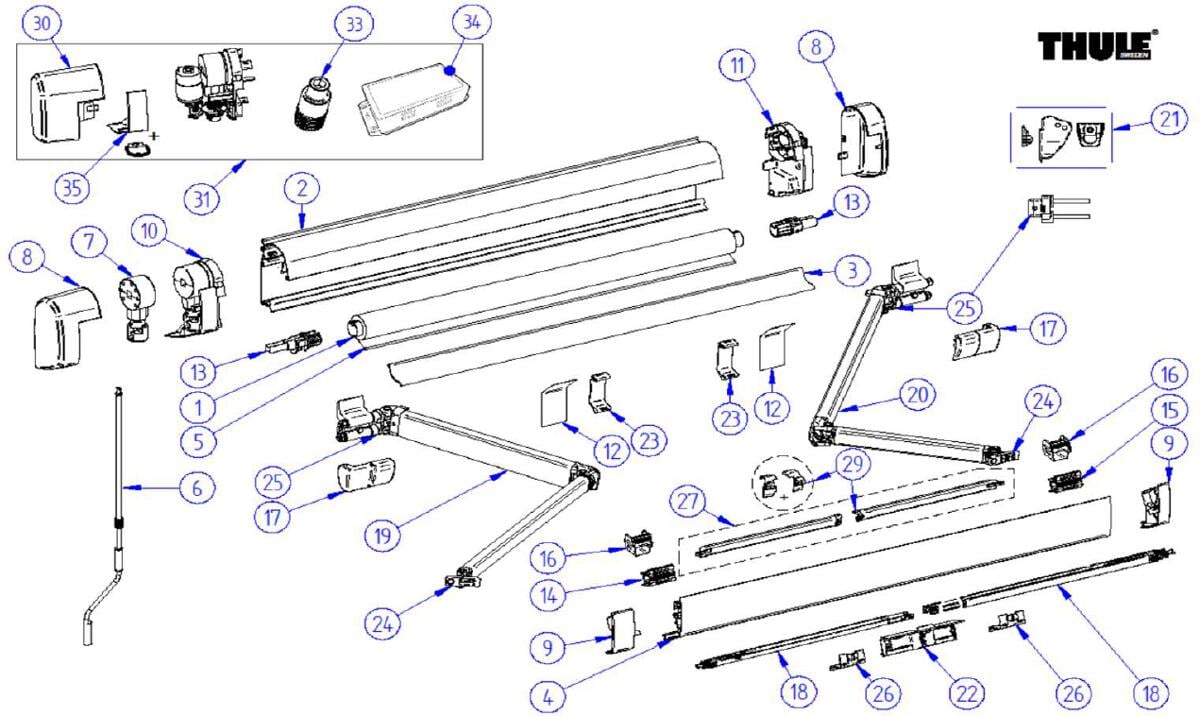 Steuergerät Motor - Thule Ersatzteil Nr. 1500603197 - für Typ 5200  