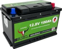 BullTron Basic 100Ah Lithium-Batterie, inkl. Smart BMS mit 100A Dauerstrom & BT App