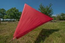 Bent Zip Protect Canvas Single verbindbares Sonnensegel, 250x250cm, rot