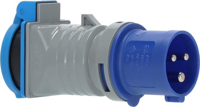 Brennenstuhl CEE Adapter, 230V/16A, IP44 auf Schutzkontakt Gummilippe