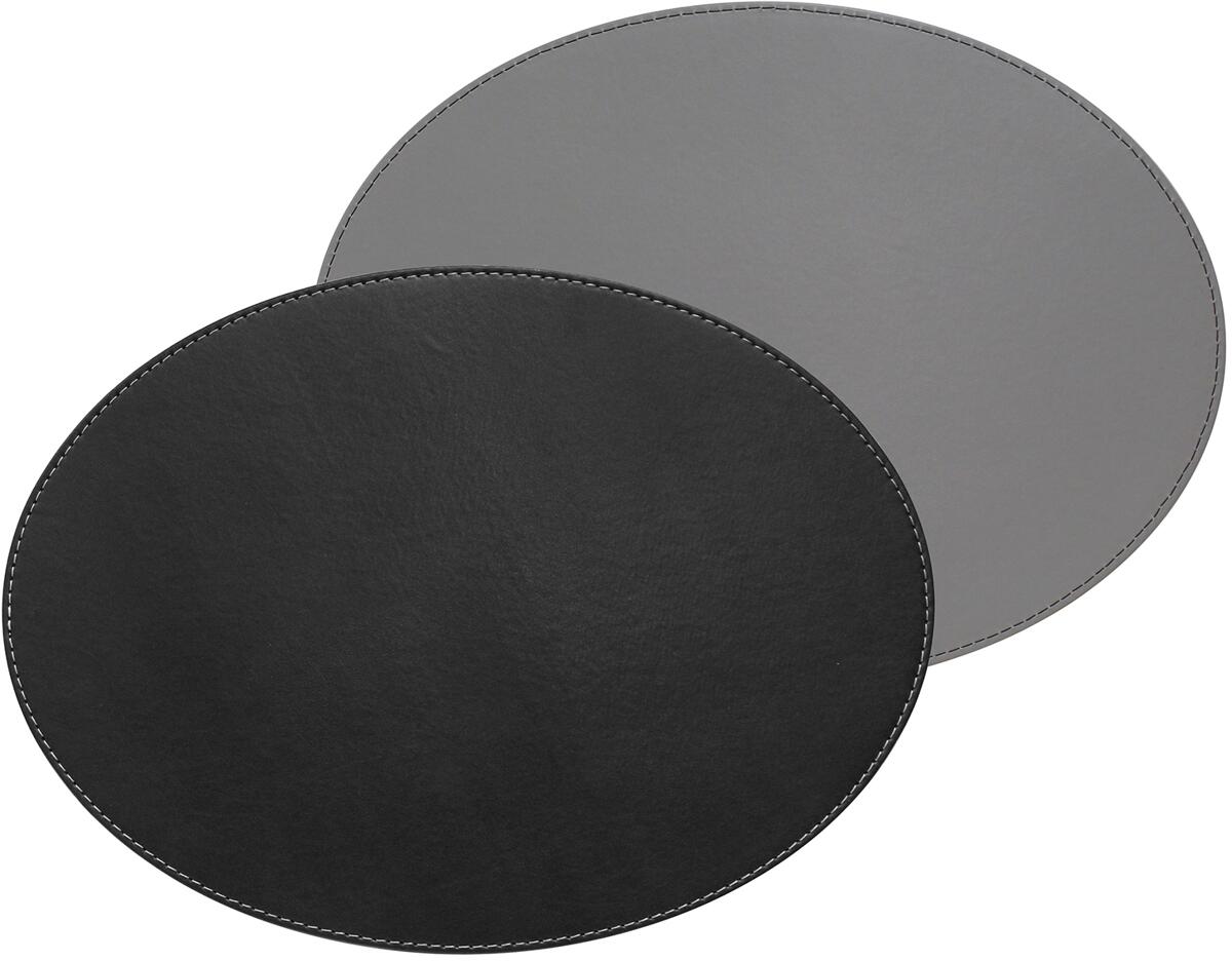 FREEFORM Duo Platzset, Kunstleder, 45x34cm, schwarz/grau