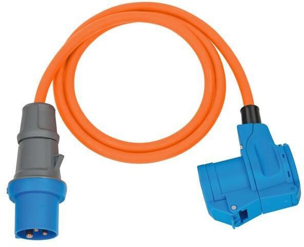 Brennenstuhl CEE Verlängerungskabel, 230V/16A, IP44, Winkelkupplung, 3m, orange