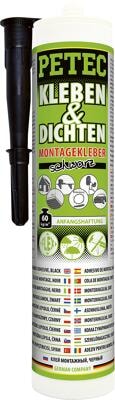 Petec Kleben & Dichten Montagekleber, schwarz, 290ml