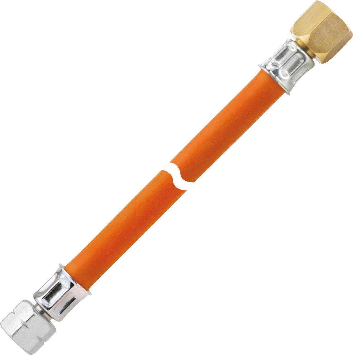 GOK Schlauchleitung Gas PS10bar, G1/4LH ÜM x 5/8 UNF ÜM, 1000mm, orange