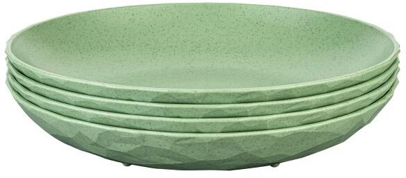 Koziol Club Organic Teller, Ø22cm, 4-teilig, grün