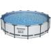 Bestway Steel Pro Max Pool Komplett-Set, rund, inkl. Filterpumpe, lichtgrau, 457x107cm
