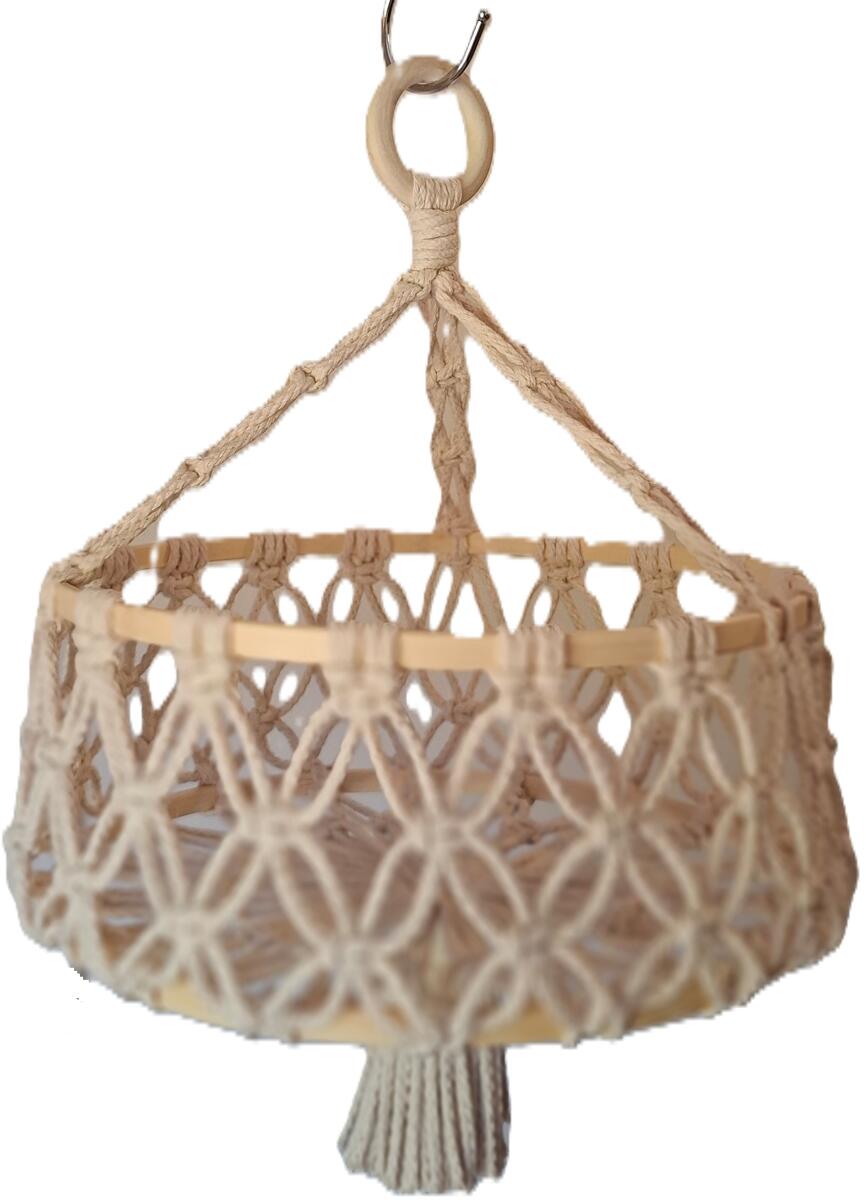 Knotenliebe Camper Edition Makramee Obstkorb, Ø25cm, natur