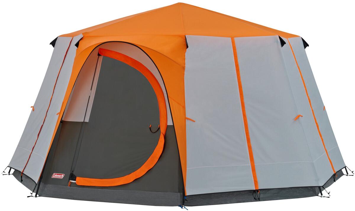 Teepee Zelt für 8 Personen Grau und Orange 720 x 465 x 295 cm