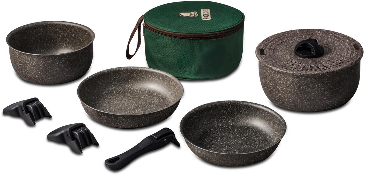 Beaver Brand Rockza EVO MulitiLid Kochset, 9-teilig, Aluminium